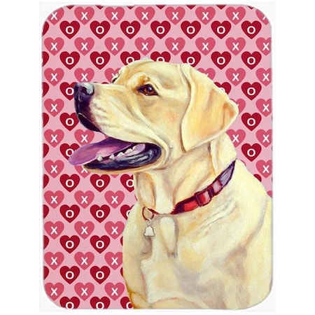 Carolines Treasures Carolines Treasures LH9158LCB 15 x 12 in. Labrador Hearts Love and Valentines Day Portrait Glass Cutting Board - Large LH9158LCB